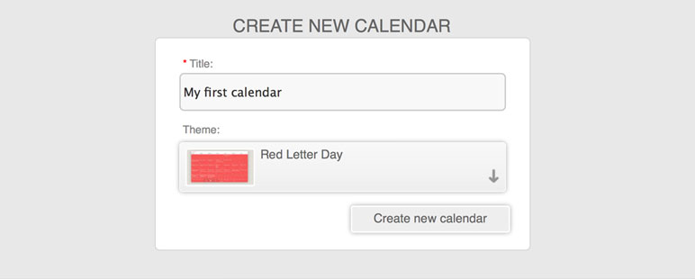 how to create a calendar